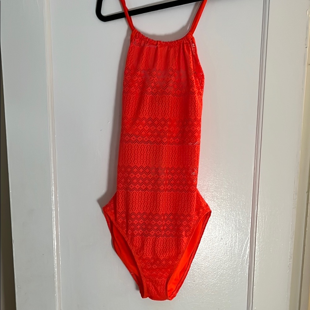 Vibrant Orange One-Piece Swimsuit